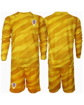 Croazia Portiere Maglia Gara Casa Repliche Europei 2024 Bambino Maniche Lunghe